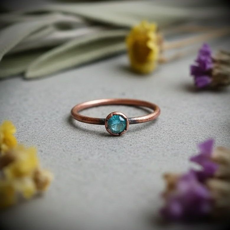 Swiss Blue Topaz Ring Second Angle