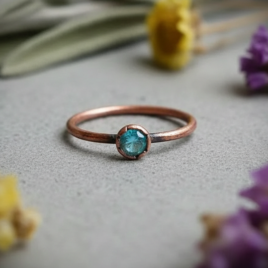 Swiss Blue Topaz Ring Second Angle