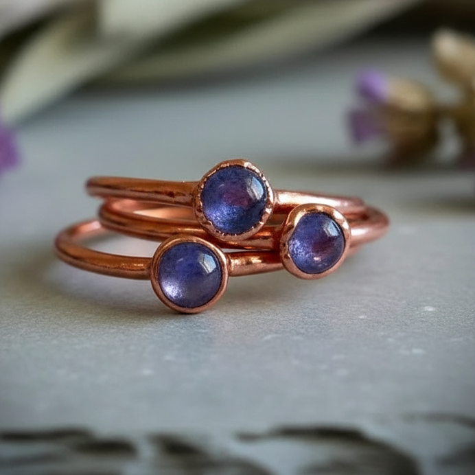 Tanzanite Rings – Flat Lay