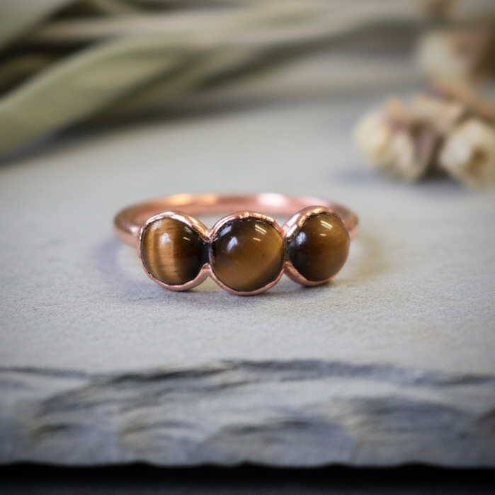 Tiger's Eye Ring Hero — Uniform Stones