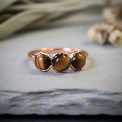 Tiger's Eye Ring Hero — Uniform Stones