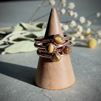 Tiger's Eye Wooden Cone