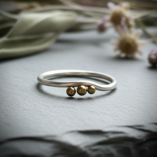 Trinity Moon Ring Slate 1