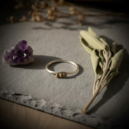 Trinity Moon Ring Slate 3