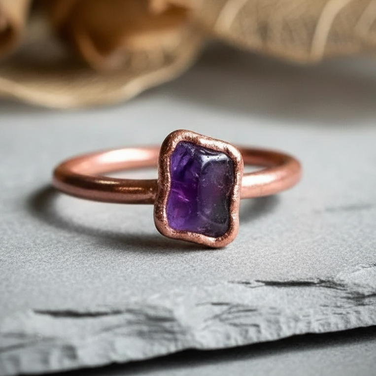 Tumbled Amethyst Close-Up