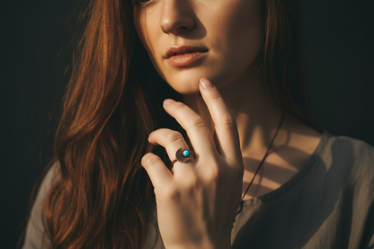 Turquoise Moon Ring - Model
